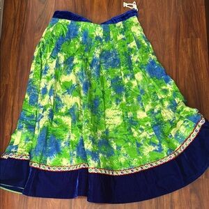Blue and Green Women's lehenga Skirt only